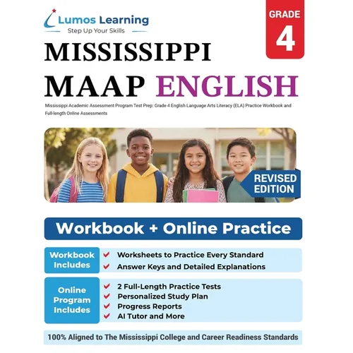 Grade 4 English Language Arts Literacy (ELA) Practice Workbook and Full-length Online Assessments: MAAP Study Guide