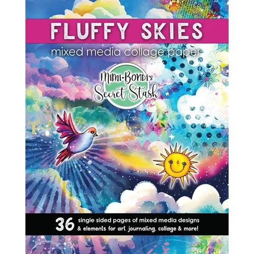 Fluffy Skies Secret Stash: Happy fluffy collage paper for art journaling, mixed media & more!