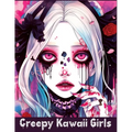Creepy Kawaii Girls: A Coloring Book of Cute and Spooky Characters for Stress Relief and Relaxation