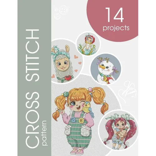Counted cross stitch patterns book: 14 cute projects