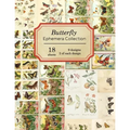 Butterfly Ephemera Collection: 18 sheets - 9 designs - 2 of each design