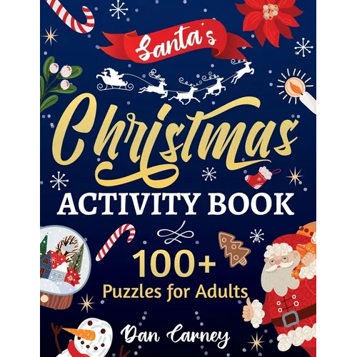 Santa's Christmas Activity Book: 100+ Puzzles for Adults