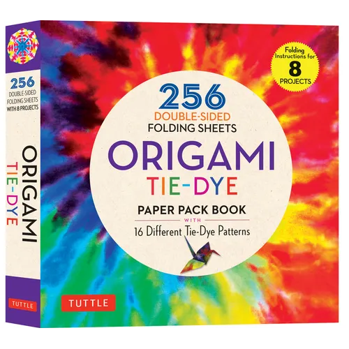 Origami Tie-Dye Patterns Paper Pack Book: 256 Double-Sided Folding Sheets (Includes Instructions for 8 Models)