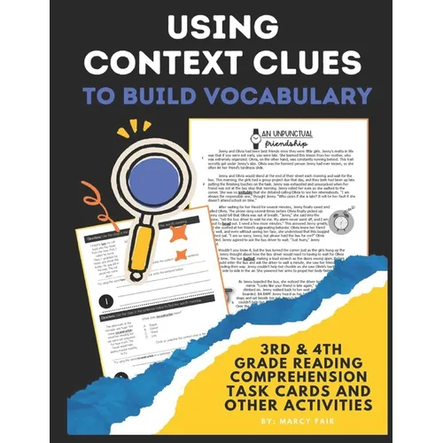 Using Context Clues to Build Vocabulary: 3rd & 4th grade reading comprehension, task cards, and other activities