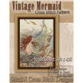 Vintage Mermaid Cross Stitch Pattern