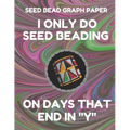 Seed Bead Graph Paper: Book for Designing Seed Beading Patterns, 8.5 by 11 Inches, Large Size, Funny Days Dark Swirl Cover