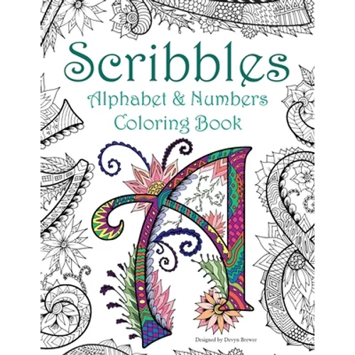 Scribbles: Alphabet and Numbers Coloring Book