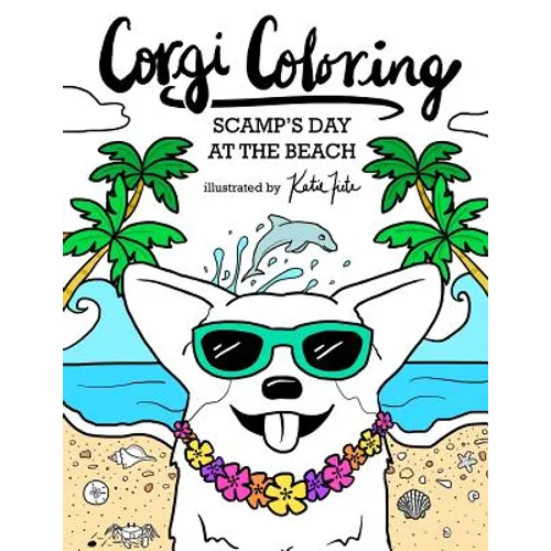 Corgi Coloring: Scamp's Day at the Beach