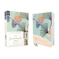 Niv, Journal the Word Bible (Perfect for Note-Taking), Leathersoft, Teal/Floral, Red Letter, Comfort Print: Reflect, Take Notes, or Create Art Next to