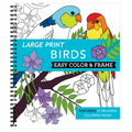 Large Print Easy Color & Frame - Birds (Stress Free Coloring Book)