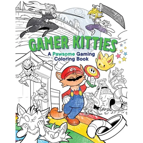 Gamer Kitties: A Pawsome Gaming Coloring Book