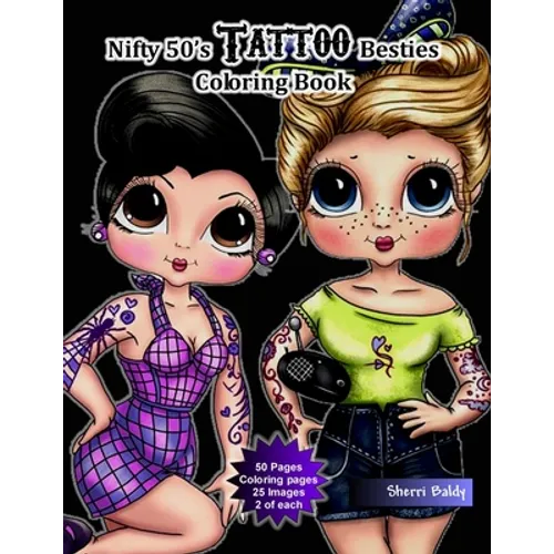 Nifty 50's Tattoo Besties Coloring Book