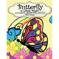 Butterfly In Large Print Coloring Book For Adults