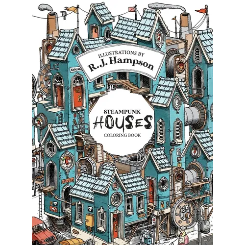 Steampunk Houses Coloring Book