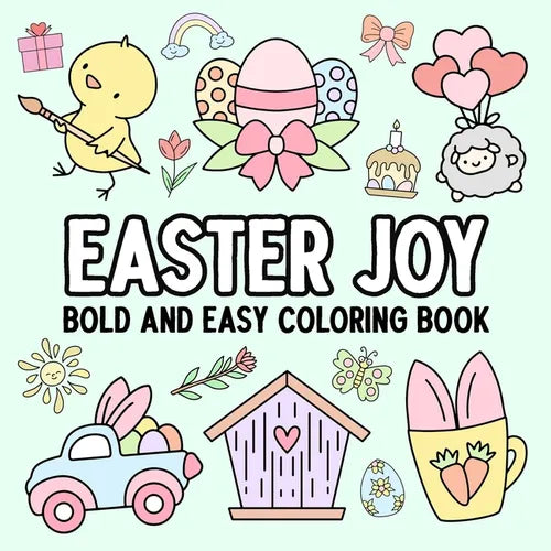 Easter Joy: Bold and Easy Coloring Book