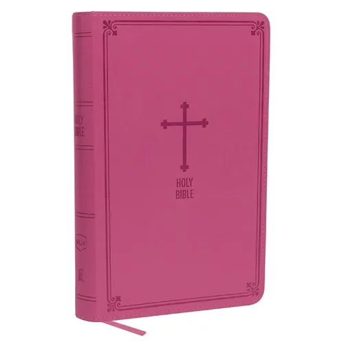 NKJV, Deluxe Gift Bible, Imitation Leather, Pink, Red Letter Edition
