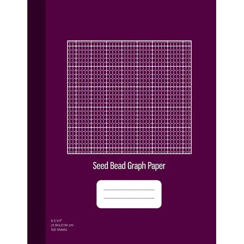 Seed Bead Graph Paper: Beadwork Paper, Seed Beading Grid Paper, Beading on a Loom, 100 Sheets, Purple Cover (8.5x11)