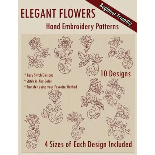 Elegant Flowers Hand Embroidery Patterns