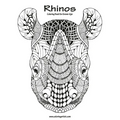 Rhinos Coloring Book for Grown-Ups 1