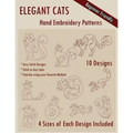 Elegant Cats Hand Embroidery Pattern