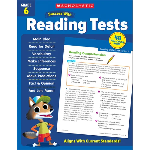 Scholastic Success with Reading Tests Grade 6 Workbook