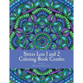 Stress Less 1 and 2 Coloring Book Combo: 60 Intricate detailed full page mandalas to color in for relaxation and stress relief