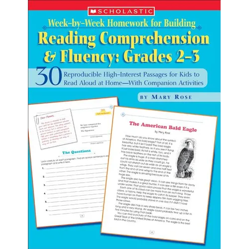 Week-By-Week Homework for Building Reading Comprehension & Fluency: Grades 2-3: 30 Reproducible High-Interest Passages for Kids to Read Aloud at Home-
