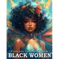 Fantasy Coloring Book For Black Women: Adult Coloring Books Grayscale Portraits Black Women