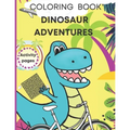 Dinosaur coloring book, activity pages: Kids ages 4-8/ T-rex fun holidays! Dot to dot, mazes, grid drawing method, learning numbers and more.