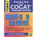 Practice Test for the CogAT Kindergarten Form 7 Level 5/6: Gifted and Talented Test Prep for Kindergarten, CogAT Kindergarten Practice Test; CogAT For