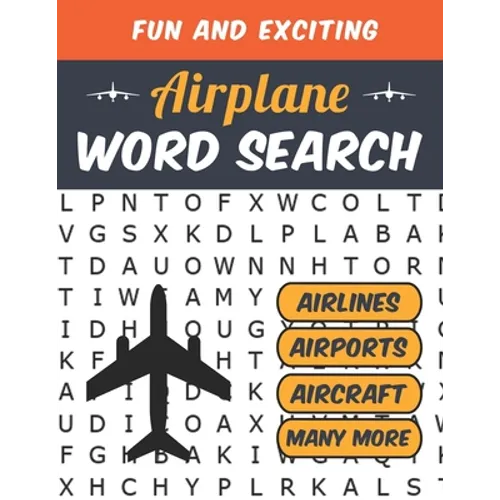 Airplane Word Search: Airline Pilot Gifts Aviation Themed Puzzles for Adults