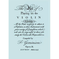 The Art of Playing on the Violin. [Facsimile of 1751 edition].