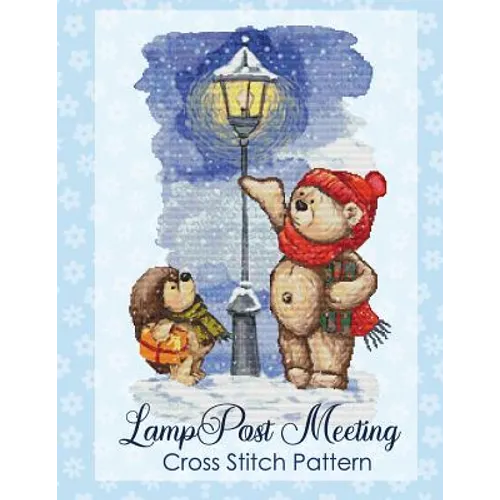 LampPost Meeting Cross Stitch Pattern