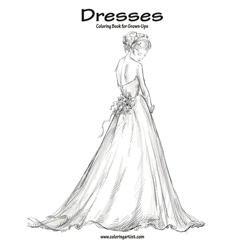 Dresses Coloring Book for Grown-Ups 1