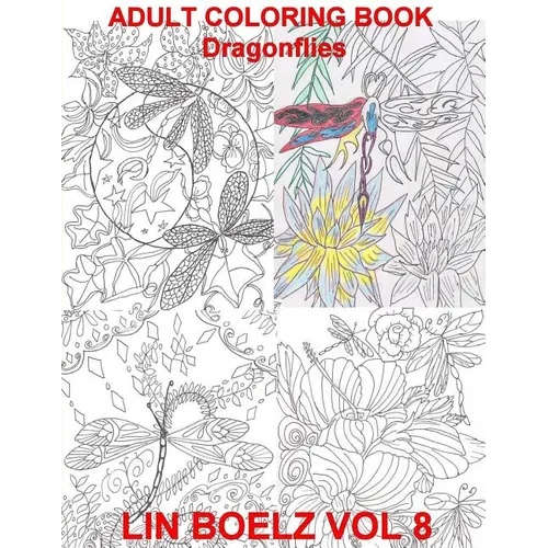 Adult Coloring Book Dragonflies