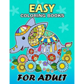Easy Coloring Books for Adults: Flowers and Animals Coloring Book Easy, Fun, Beautiful Coloring Pages