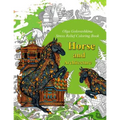 Horse and Architecture. Stress Relief Coloring Book: Adult Coloring