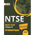 Ntse 2021-22: Class 10th (MAT + SAT) - 33 Solved Papers