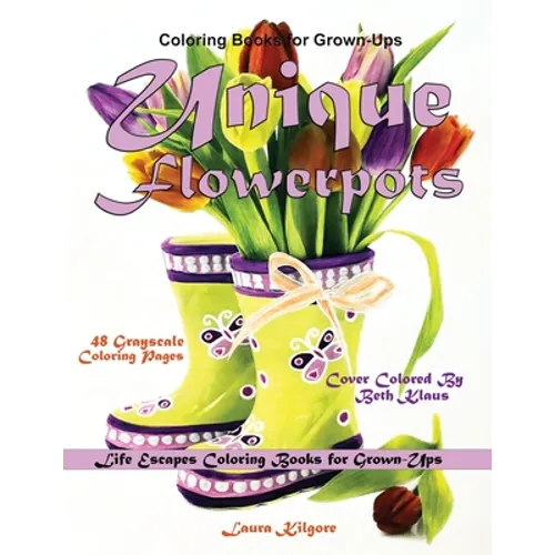 Coloring Books for Grown-Ups Unique Flowerpots: Life Escapes Grayscale Coloring Books for Grown-Ups 48 grayscale coloring pages flowerpots, flowerbeds