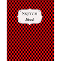 Sketch Book: Checkered Sketchbook Scetchpad for Drawing or Doodling Notebook Pad for Creative Artists Red Black