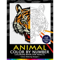 Animals Color by Numbers for Adults: Adults Coloring Book Stress Relieving Designs Patterns