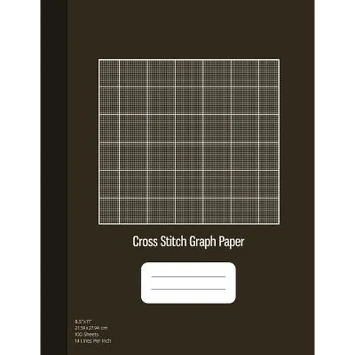 Cross Stitch Graph Paper: 14 Lines Per Inch, Graph Paper for Embroidery and Needlework, 8.5''x11'', 100 Sheets, Bronze Cover