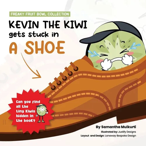 Kevin the kiwi gets stuck in a shoe