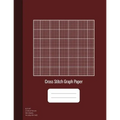 Cross Stitch Graph Paper: 14 Lines Per Inch, Graph Paper for Embroidery and Needlework, 8.5''x11'', 100 Sheets, Burgundy Cover