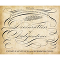 Spencerian Penmanship Practice Book: The Declaration of Independence: Example Sentences with Workbook Pages
