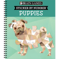 Brain Games - Sticker by Number: Puppies (14 Images to Sticker)
