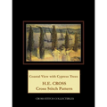 Coastal View with Cypress Trees: H.E. Cross cross stitch pattern