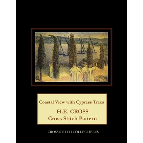 Coastal View with Cypress Trees: H.E. Cross cross stitch pattern