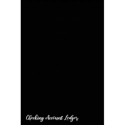 Checking Account Ledger: Checking Account Register,6 Column Personal Record Tracker Log Book, Black Background