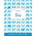 Adult Coloring Journal: Stress (Floral Illustrations, Watercolor Herringbone)